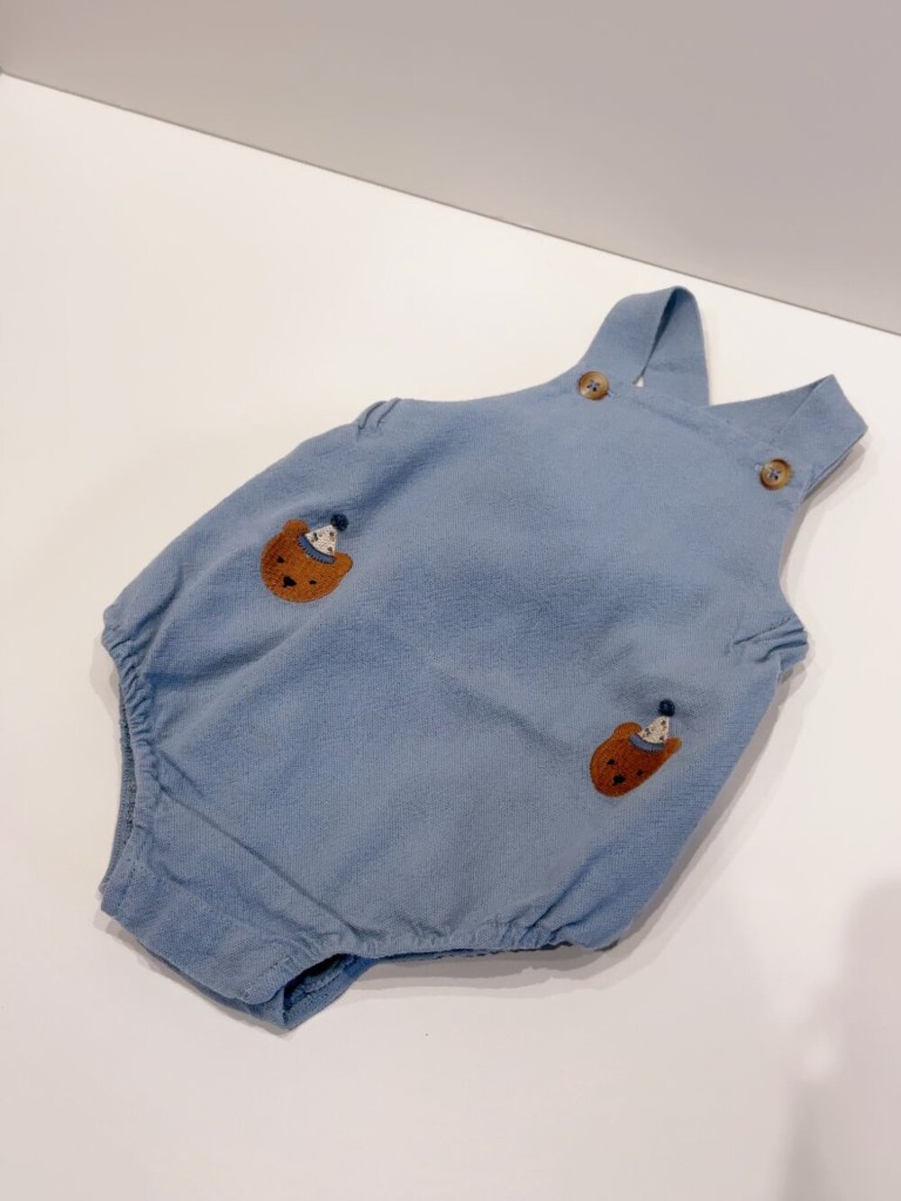 Donsje NWT Gig Romper | Festive Bear | Foggy Blue